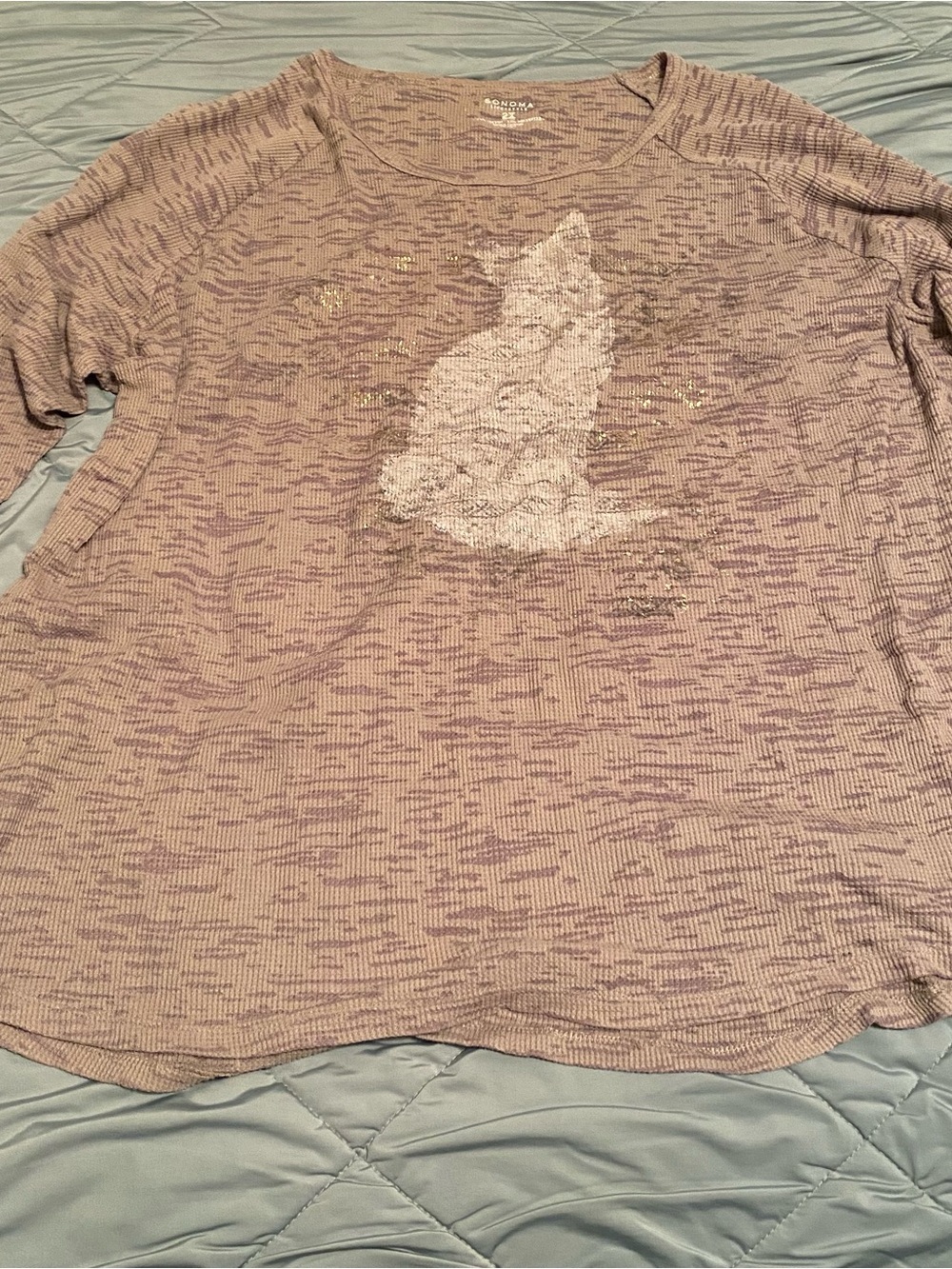Sonoma Waffle Knit Pullover - Mauve Heather